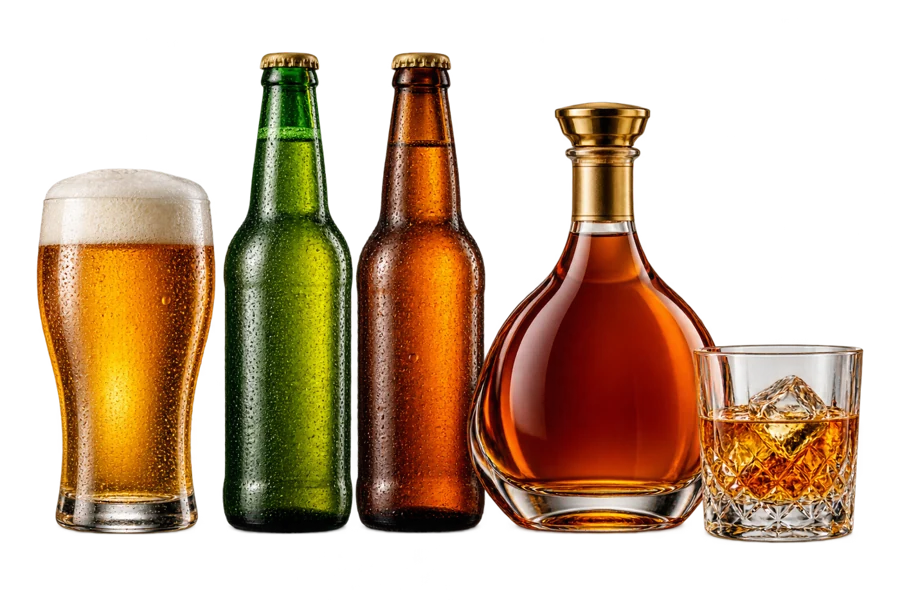 酒水组合品牌视觉示意，具体产品待门店确认